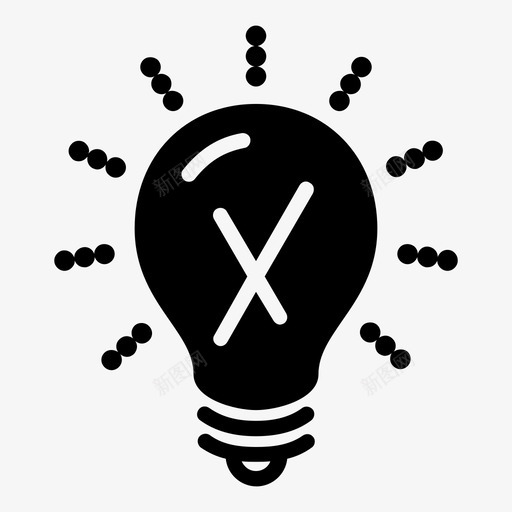 灯泡负极否svg_新图网 https://ixintu.com 灯泡 打开 发光 负极 对象 电源 拒绝 选择