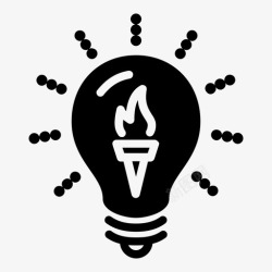 通电发光灯泡发光负片高清图片