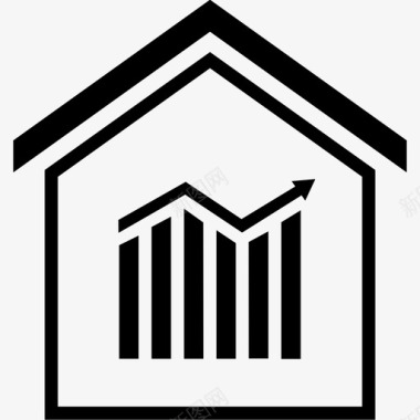 家庭收入房地产房子图标