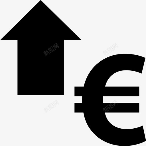 欧元购物上涨svg_新图网 https://ixintu.com 购物 货币 欧元 上涨 汇率 在线 兑换 商业 价值 字形
