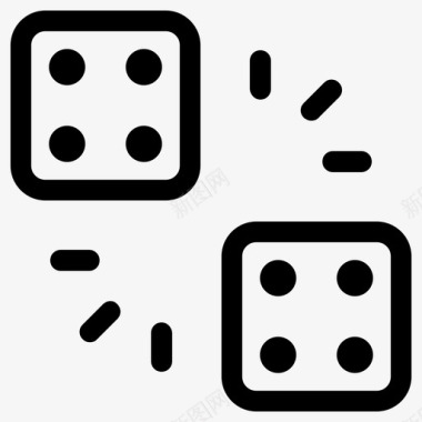 八骰子游戏赌博图标