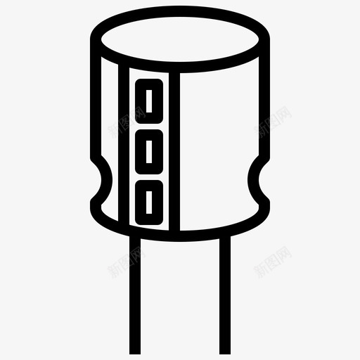 电容器元件计算机svg_新图网 https://ixintu.com 电容器 元件 计算机 硬件 半导体 电子元件
