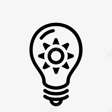 灯泡太阳能发光图标