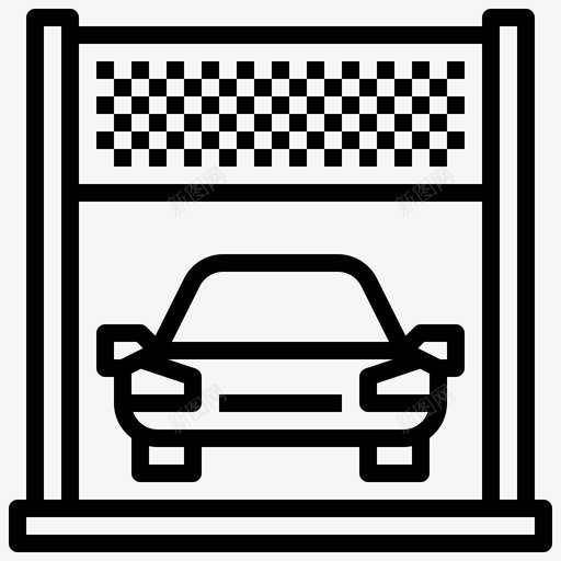 起点比赛终点svg_新图网 https://ixintu.com 起点 赛车 运动 比赛 终点 起跑线 大纲