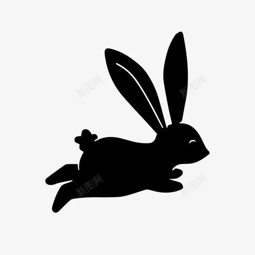 兔子卡通可爱svg_新图网 https://ixintu.com 兔子 卡通 可爱 跳跑