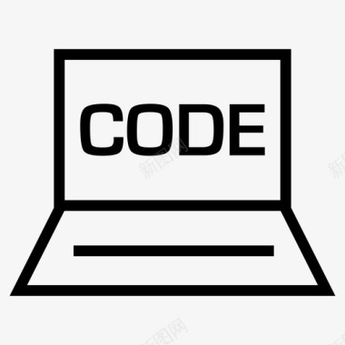 笔记本电脑代码网页开发图标