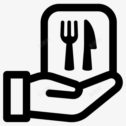 用餐送餐餐厅svg_新图网 https://ixintu.com 用餐 送餐 餐厅 服务 菜单 单点