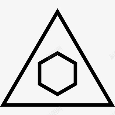 三角中心六边形shapely泥瓦匠图标