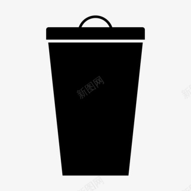 垃圾桶废纸篓移除图标