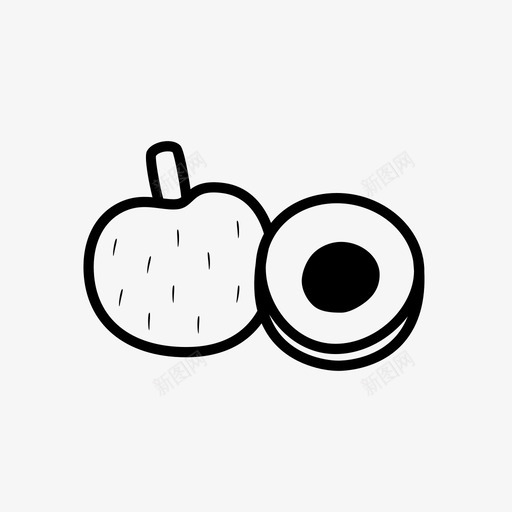 龙眼水果svg_新图网 https://ixintu.com 水果 龙眼