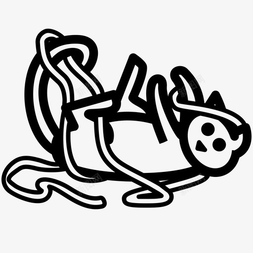 猫纱线散步svg_新图网 https://ixintu.com 小猫 纱线 散步 玩具 游戏 宠物