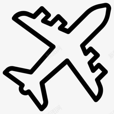 飞机航空公司起飞图标
