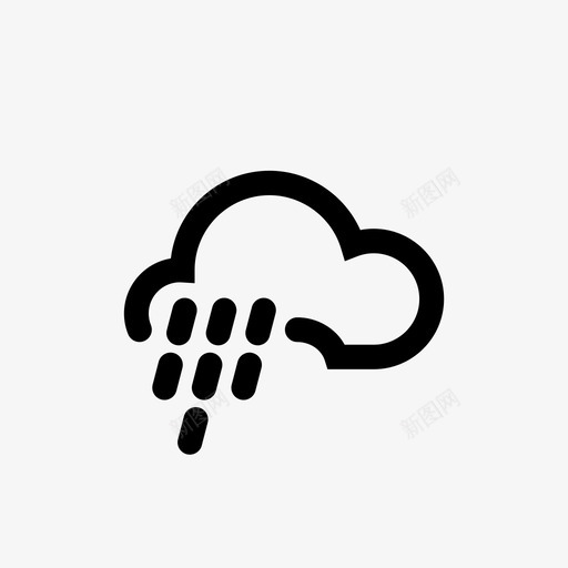 雨云预报降水svg_新图网 https://ixintu.com 天气 云雨 预报 降水