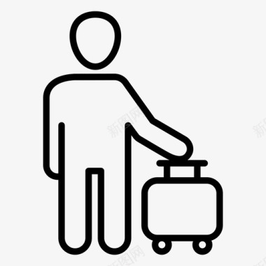 旅客行李游客图标