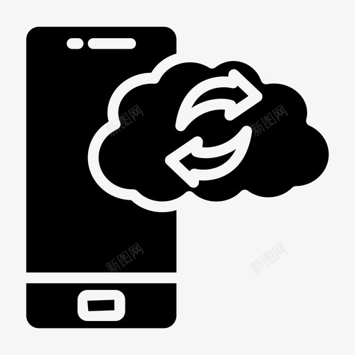 云同步数据移动svg_新图网 https://ixintu.com 同步 步云 数据 移动 服务 技术 托管