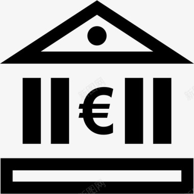 欧元银行商业票据怀疑论者图标