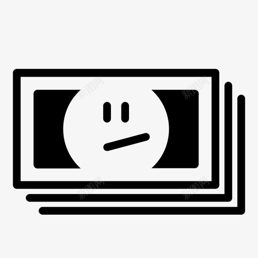带着中性微笑的钞票钱svg_新图网 https://ixintu.com 带着 中性 微笑 钞票 钱钱