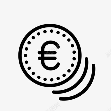 欧元硬币利润价格图标