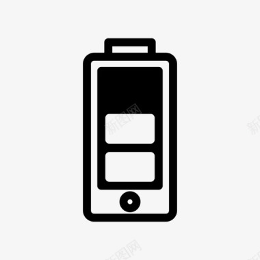 智能手机电池充电电源图标