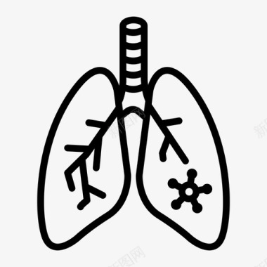 冠冕效应支气管炎流感图标