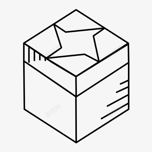 星框简单纸svg_新图网 https://ixintu.com 星框 简单 折纸 线条 日文 折叠 工艺