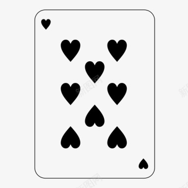 八颗心扑克扑克牌图标
