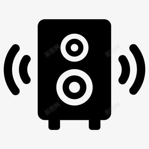 低音炮扬声器音乐播放器svg_新图网 https://ixintu.com 低音炮 扬声器 音乐 播放器