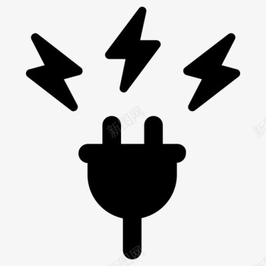 能源螺栓电图标