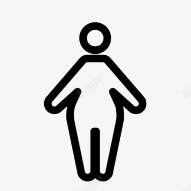 超重的人胖的重的图标
