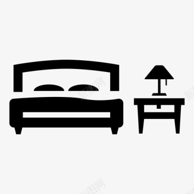 采购产品卧室枕头床头柜图标