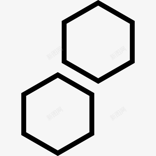 两个六边形符号六svg_新图网 https://ixintu.com 两个 六边形 符号 形状 成对 平面 平面图 图形 抽象