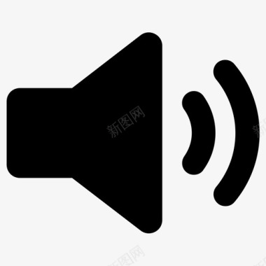 扬声器大声音乐打开图标