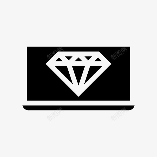 笔记本电脑钻石珠宝svg_新图网 https://ixintu.com 笔记本 电脑 钻石 珠宝 保护 购物 符号