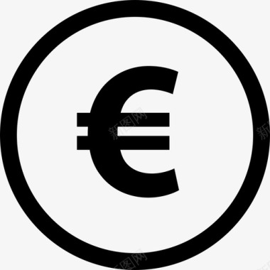 欧元硬币货币经济图标