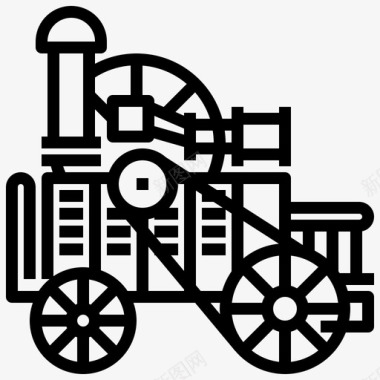 旧火车货物发明图标