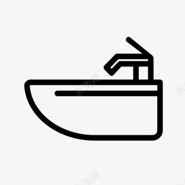 水槽洗脸盆浴缸图标