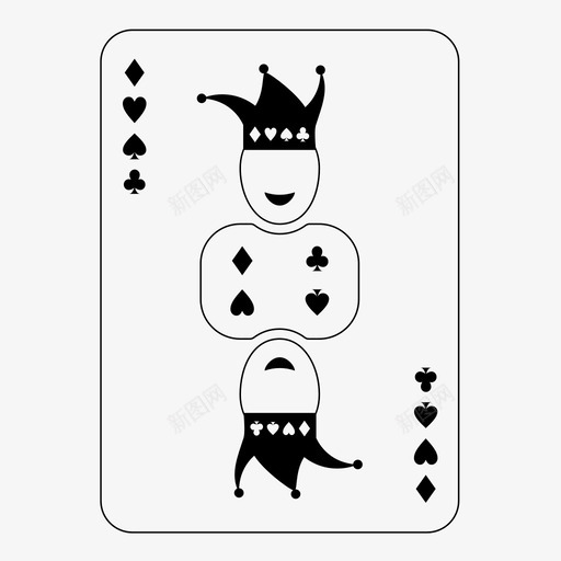 小丑扑克牌运气svg_新图网 https://ixintu.com 赌场 赌博 游戏 小丑 扑克牌 运气 赌徒 俱乐部 扑克