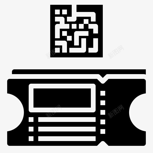 门票电影院通行证svg_新图网 https://ixintu.com 门票 电影院 通行证 演出 条形码 二维 图示