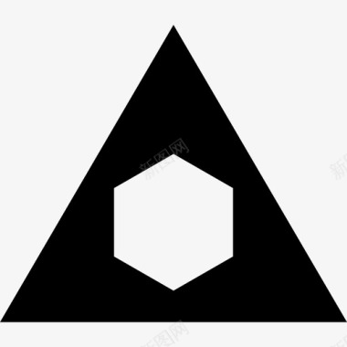 三角形六边形三和六形状图标