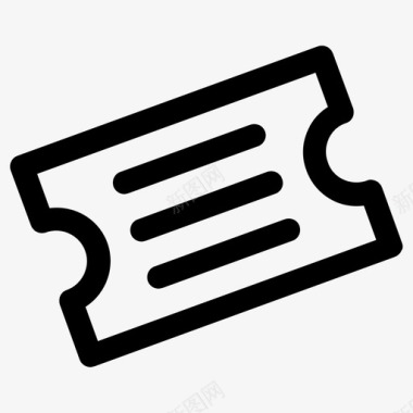 优惠券电影票收据图标