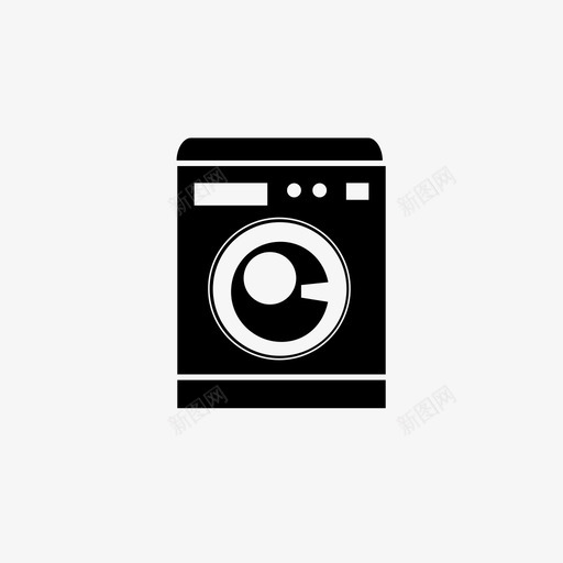 洗衣机电器泡沫svg_新图网 https://ixintu.com 洗衣机 清洁 电器 泡沫 衣服