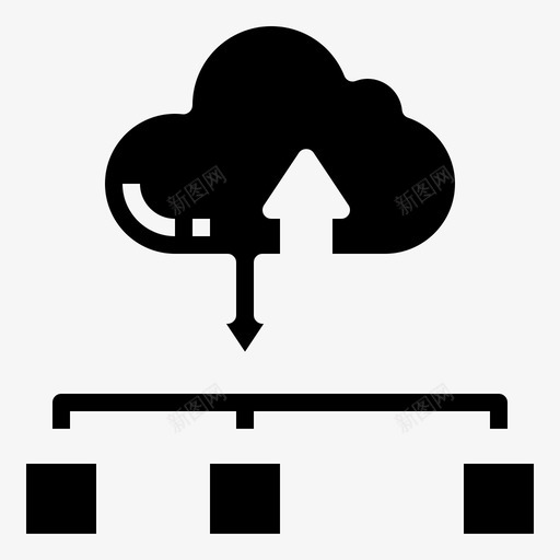 云存储数据接口svg_新图网 https://ixintu.com 存储 数据 接口 多媒体 网络技术