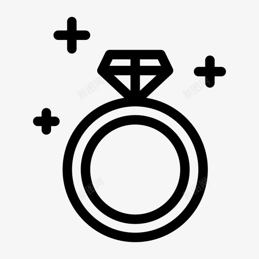 闪闪发光的戒指昂贵的珠宝svg_新图网 https://ixintu.com 闪闪发光 戒指 珠宝 昂贵 贵的 爱的 轮廓