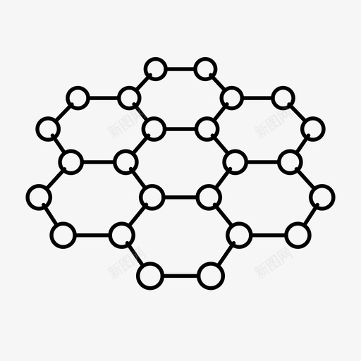 石墨烯网结构svg_新图网 https://ixintu.com 石墨 烯网 结构 形状 分子 晶格 六角形 同素 异形 形体 纳米