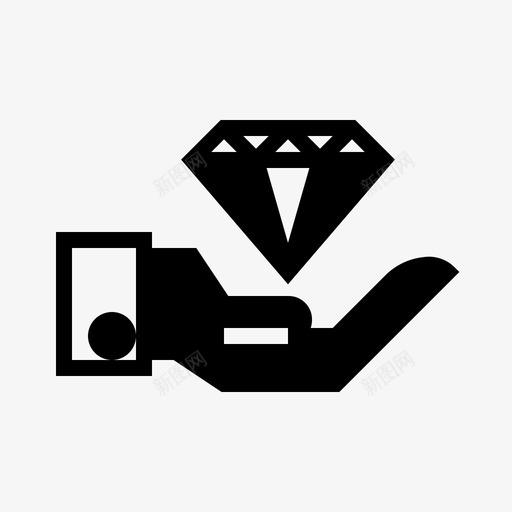 钻石珠宝保护svg_新图网 https://ixintu.com 钻石 珠宝 保护 安全 购物 符号