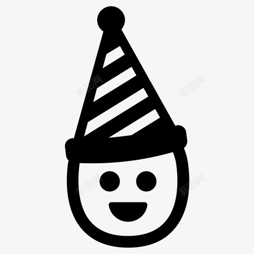 生日庆祝祝贺svg_新图网 https://ixintu.com 生日 庆祝 祝贺 新年 聚会 帽子