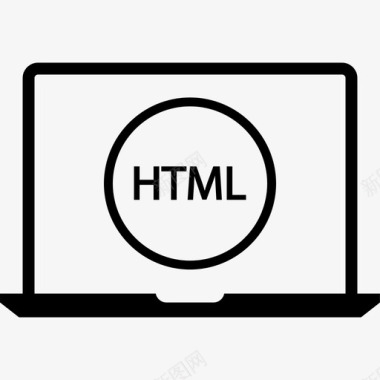 笔记本电脑html前端web开发图标