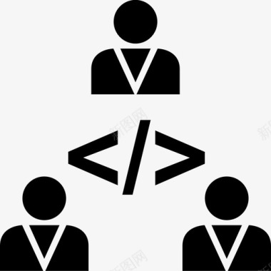 web开发代码开发人员图标