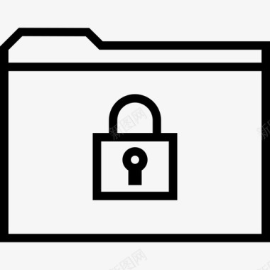 文件夹锁受保护需要密码图标