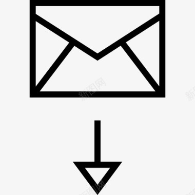 电子邮件箭头发送接收图标